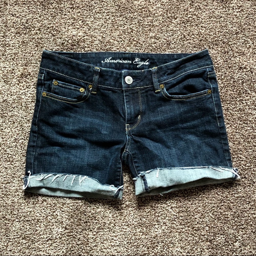 American Eagle Dark Wash Jean Denim Shorts
